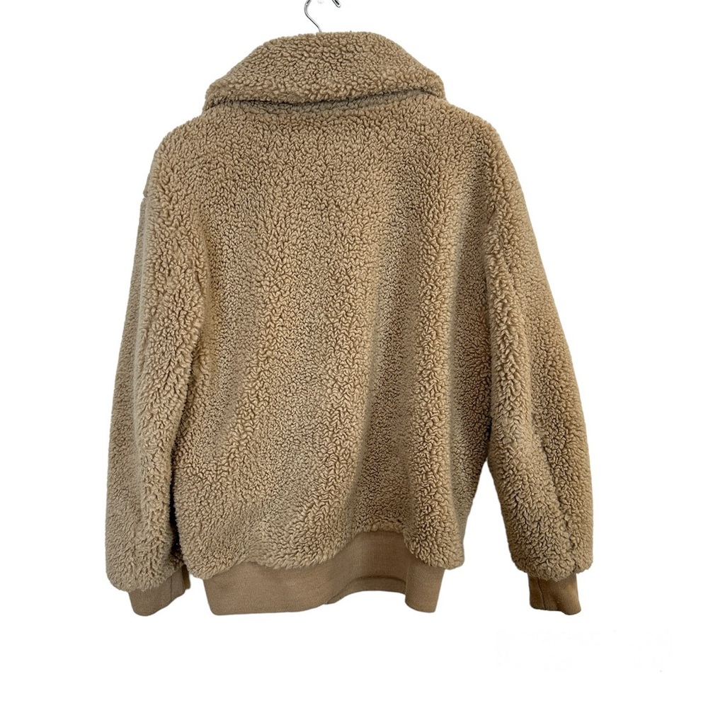 Wilfred Free Teddy Sherpa Jacket Camel Tan Women’s Sz Medium - Picture 2 of 5